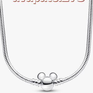 Pandora Disney Mickey Mouse Snake Chain Necklace